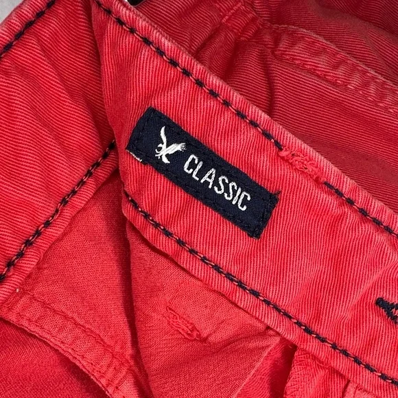 American Eagle Outfitters Classic Fit Red Men's Shorts - Picture 3 of 9